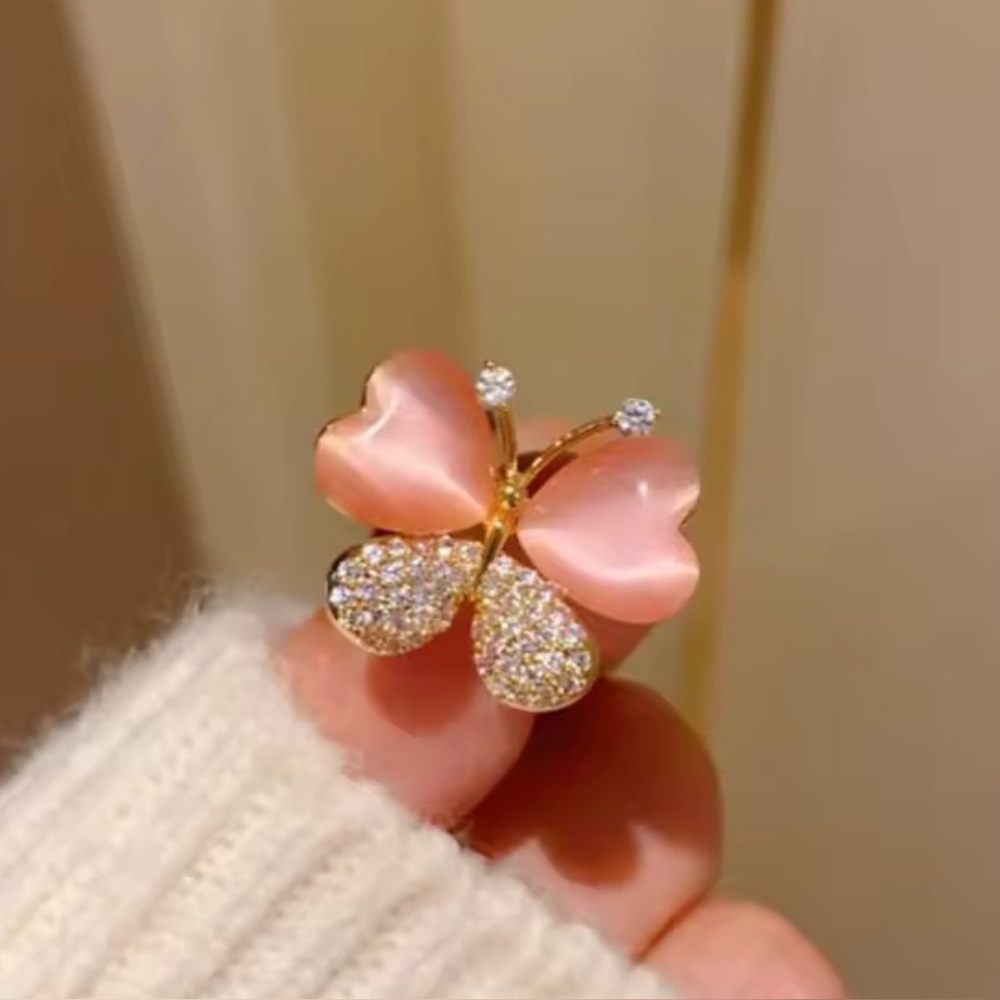 Elegant Pink Butterfly brooch